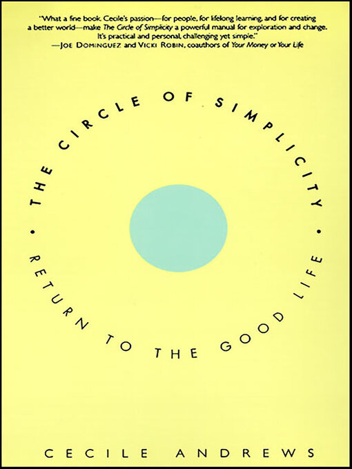 Title details for The Circle of Simplicity by Cecile Andrews - Wait list